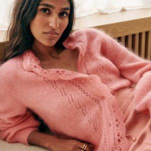 Sezane - Angie Cardigan - Blush - Size Large (L) - new without tags